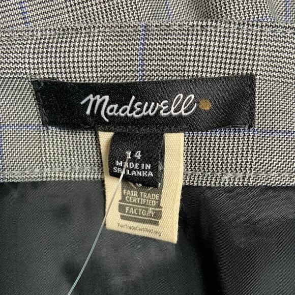 Madewell Wrap Front Mini Skirt Plus Size Plaid Retail $98 NEW WITH TAGS Size 14 - Picture 9 of 10